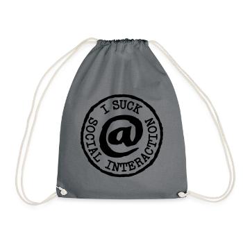 JE SUIS NUL À L’INTERACTION SOCIALE - Sac de sport léger - gris - Devant