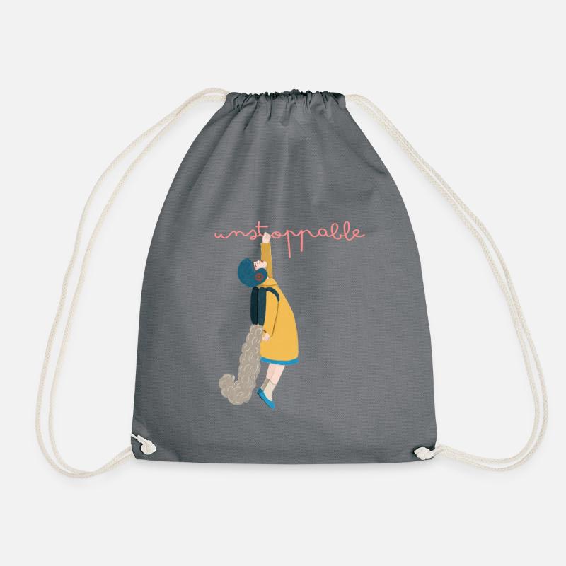 Unstoppable - Drawstring Bag - grey
