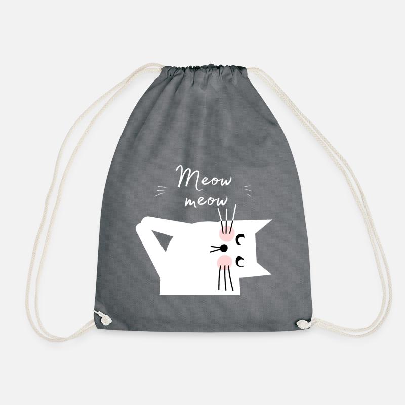 Meow meow Katze - Turnbeutel - Grau