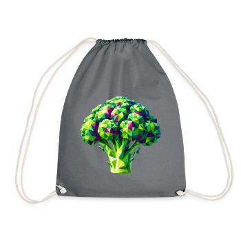 Brocoli géométrique abstrait - Design de couleur vibrante - Sac de sport léger - gris - Devant