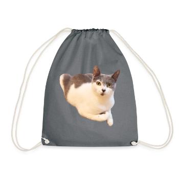 Cute Cat Locum - Drawstring Bag - grey - Front