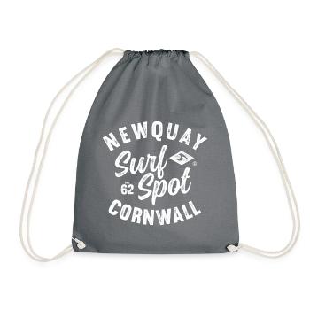 CORNWALL NEWQUAY SURF DESIGN GESTEMPELT - Turnbeutel - Grau - Vorne
