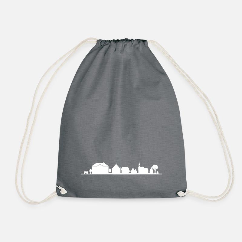 Your village - your skyline - Drawstring Bag - grey
