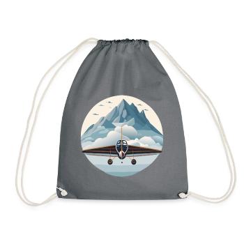 Glider2Wheel - Drawstring Bag - grey - Front