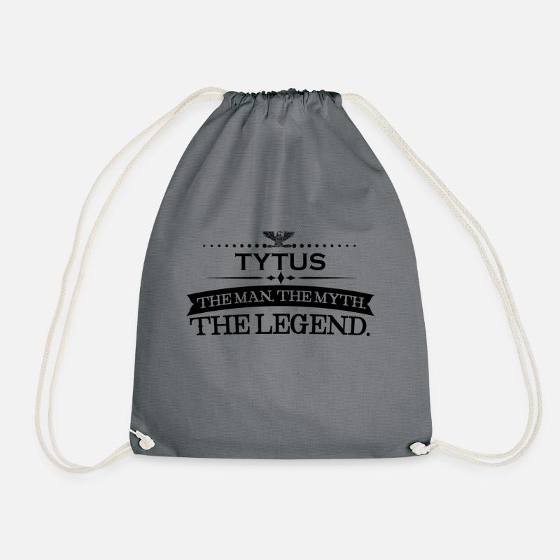Man myth legend gift Tytus - Drawstring Bag - grey