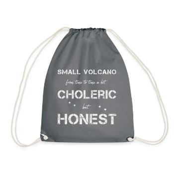choleric honest - Drawstring Bag - grey - Front