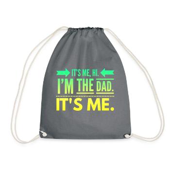 es ist mir hallo, ich bin der Vater, es ist ich - Turnbeutel - Grau - Vorne