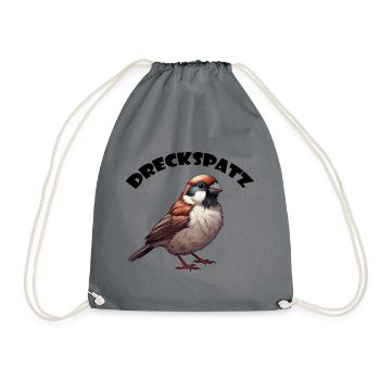 Dirty sparrow - Drawstring Bag - grey - Front