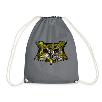 hibou - Sac de sport léger - gris - Devant
