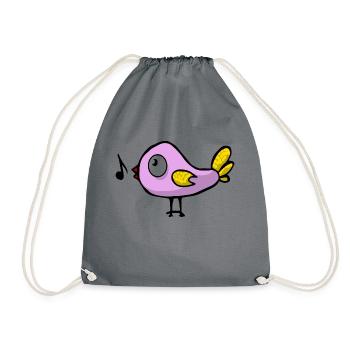 bird bird voegel animal animals7 - Drawstring Bag - grey - Front