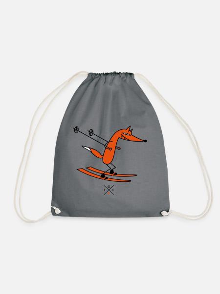 smart ski driver - Drawstring Bag - grey