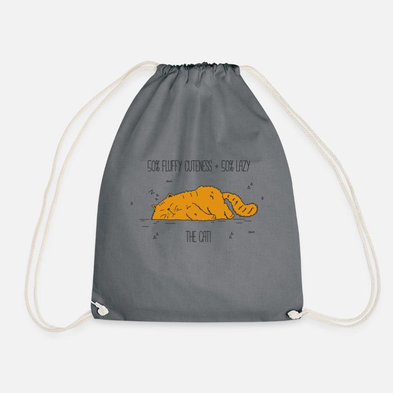 katze fluffy cuteness - Turnbeutel - Grau