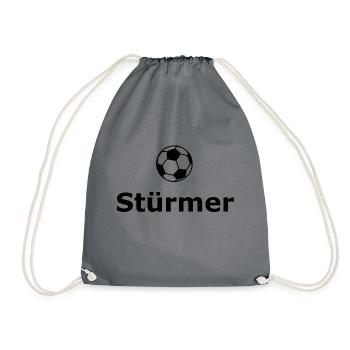 Stürmer - Fußball - Turnbeutel - Grau - Vorne