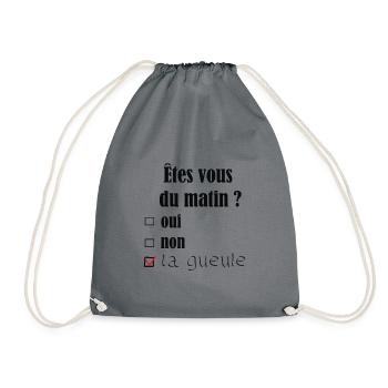 ÊTES VOUS DU MATIN? - Sac de sport léger - gris - Devant