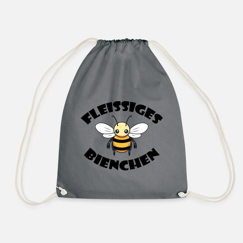 Fleißiges Bienchen - Turnbeutel - Grau