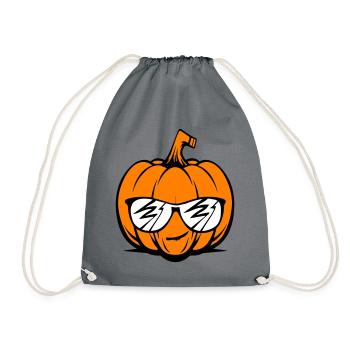 Citrouille d’Halloween drôle - Sac de sport léger - gris - Devant