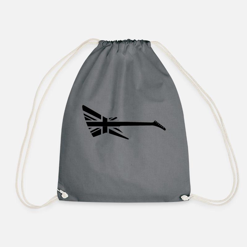 Gitarren Union Jack - Turnbeutel - Grau