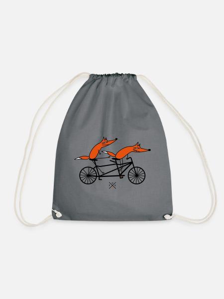 Clever tandem driver - Drawstring Bag - grey