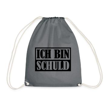 Ich bin Schuld | Farbe änderbar - Turnbeutel - Grau - Vorne