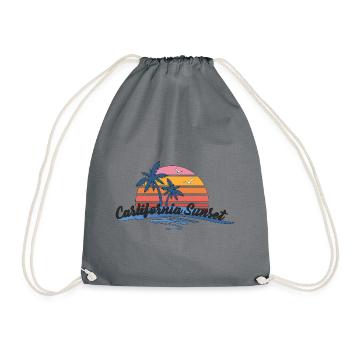 Carlifornia Sunset motif for all clothing - Drawstring Bag - grey - Front