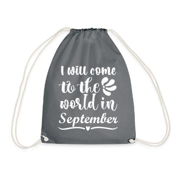 Je suis née en septembre, enceinte - Sac de sport léger - gris - Devant