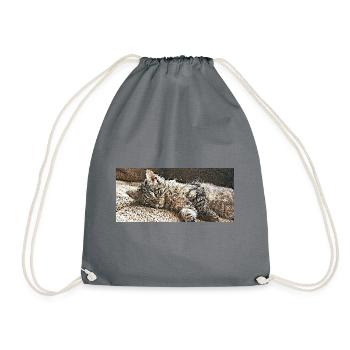 Tigrou the little cat - Drawstring Bag - grey - Front