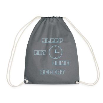 Mangez sommeil jeu Répétez le jeu ordinateur cadeau cadeau - Sac de sport léger - gris - Devant
