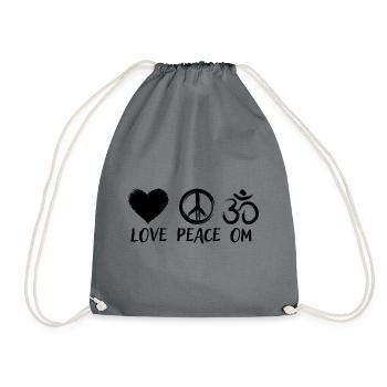 Amour Paix Om – Conception de Symbole Spirituel - Sac de sport léger - gris - Devant