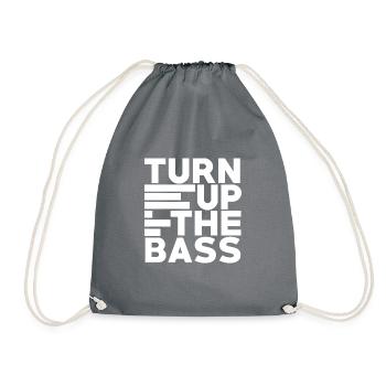 Musique Musique Bass Drum Drums Turn la basse - Sac de sport léger - gris - Devant