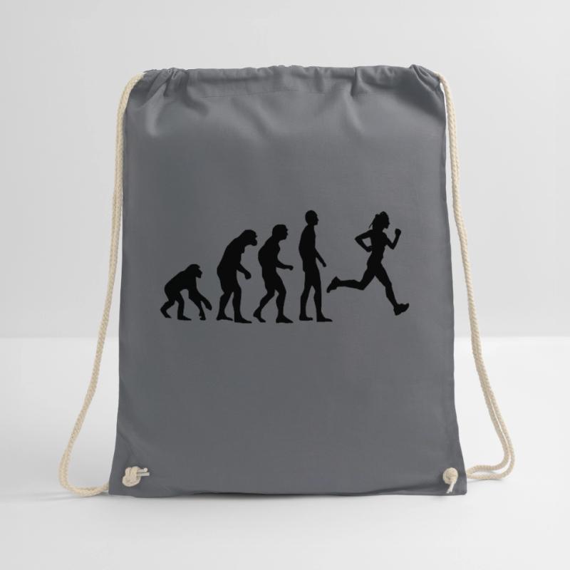 Human Evolution Running Jogging Jogging Gift Drawstring Bag