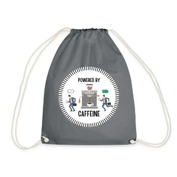 Powered by Caffeine (Man) - Turnbeutel - Grau - Vorne