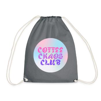 Coffee Chaos Club - Turnbeutel - Grau - Vorne