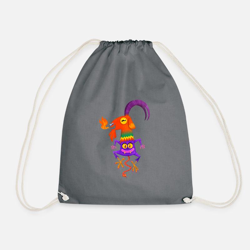 Lil' Evil - Drawstring Bag - grey