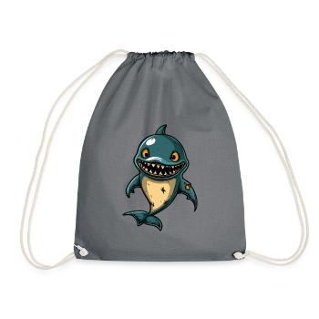 Dolphin Halloween Zombie - Drawstring Bag - grey - Front