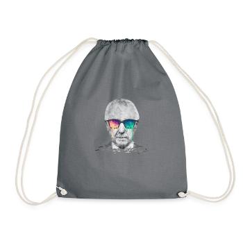 Albert Hofmann - Psychedelic Polygon Portrait - Turnbeutel - Grau - Vorne