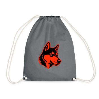 Tête de chien husky - Sac de sport léger - gris - Devant