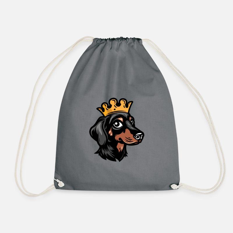 Teckel Chien Teckel Couronne - Sac de sport léger - gris