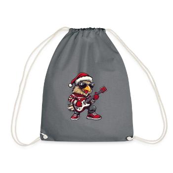 Guitare Rocker de Noël - Sac de sport léger - gris - Devant