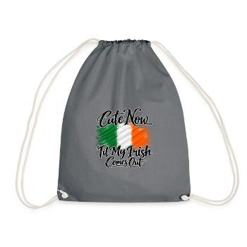 Cute now - Til my irish comes out - Ireland Irland - Turnbeutel - Grau - Vorne