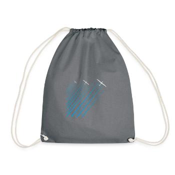 Gliders with water gliders gliders - Drawstring Bag - grey - Front