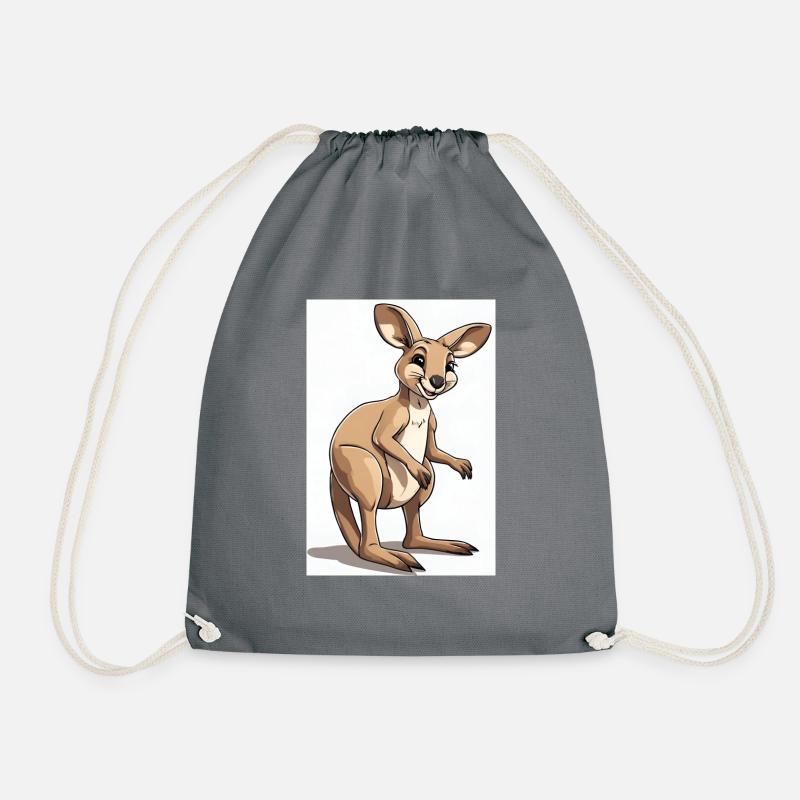 Kangaroo - Drawstring Bag - grey