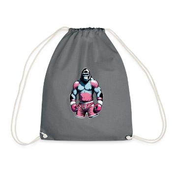 Boxen Gorilla Boxershorts - Turnbeutel - Grau - Vorne