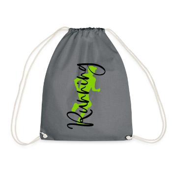 Running Sport Fitness Jogger Joggen Läufer Laufen - Turnbeutel - Grau - Vorne