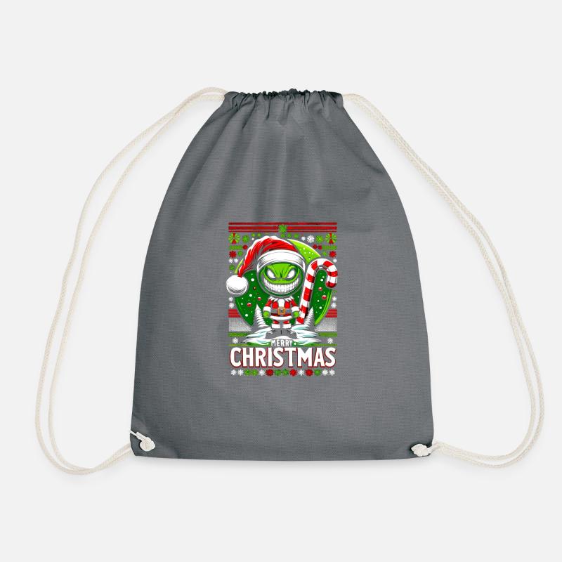 Candy Cane Christmas Humor Tee - Turnbeutel - Grau