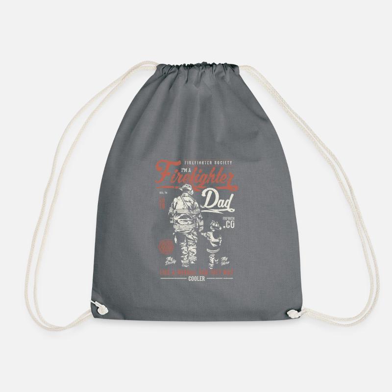 Feuerwehrmann - Firefighter Dad - Turnbeutel - Grau