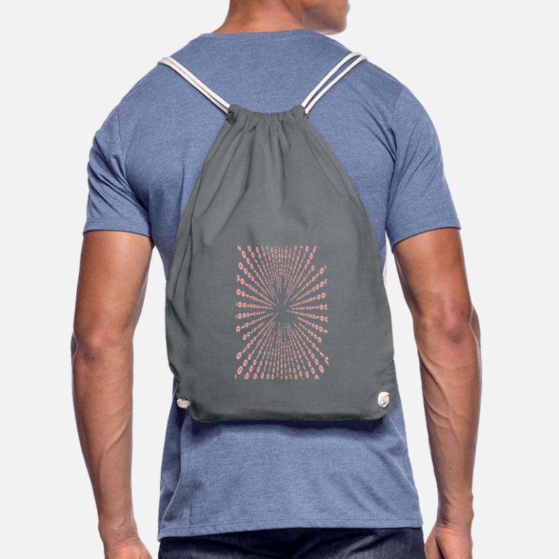 Binary code (pink) Drawstring Bag