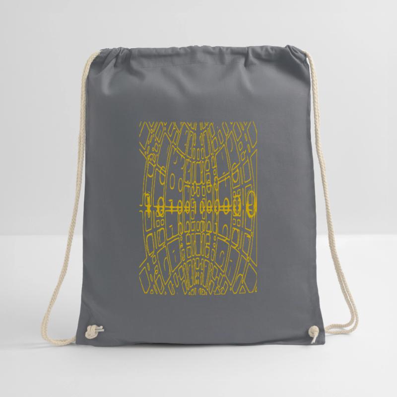 Binary Code Abstract (yellow) Drawstring Bag
