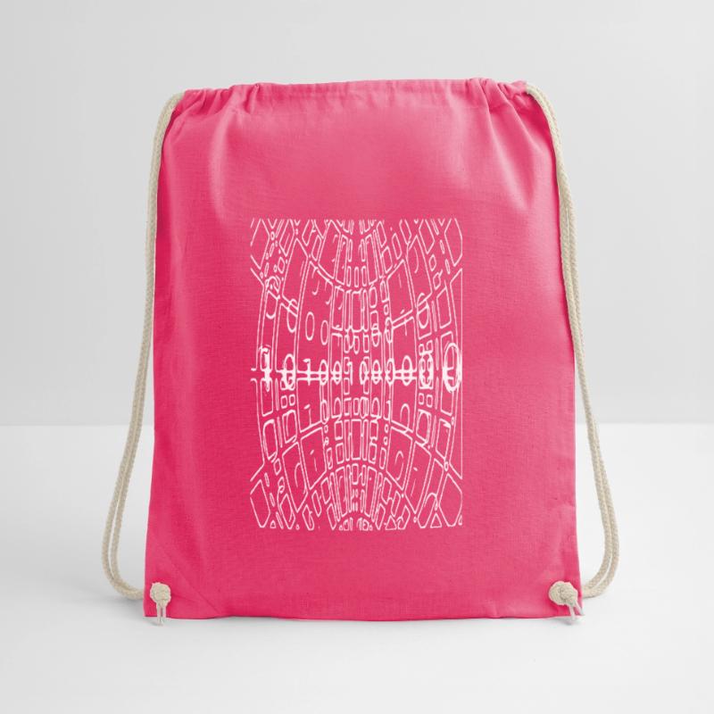 Binary Code Abstract (white) Drawstring Bag