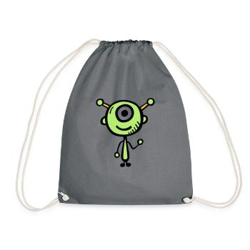 alien - Turnbeutel - Grau - Vorne