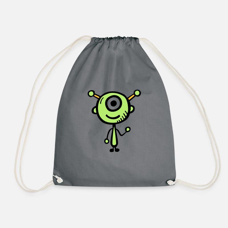 alien - Drawstring Bag - grey